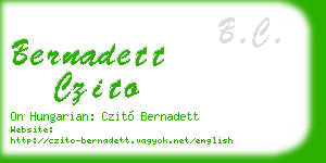 bernadett czito business card